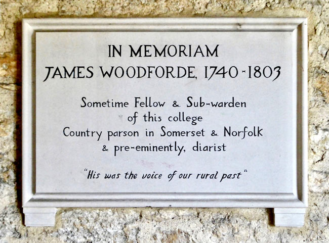 Oxford New College Woodforde tablet