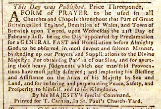 Norwich Mercury 17,2,1781 General Fast