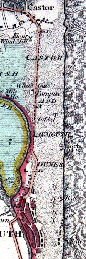 Caister Causeway and North Denes_William-Faden_map_1797